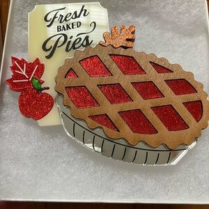 Red Pie Brooch